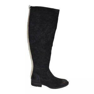 NEW! Born Borman Over the Knee Boot Black Distressed Suede Size 8 DD445